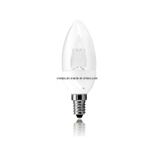 Shell de cristal LED C37 Candle Bulb con función Dimmable